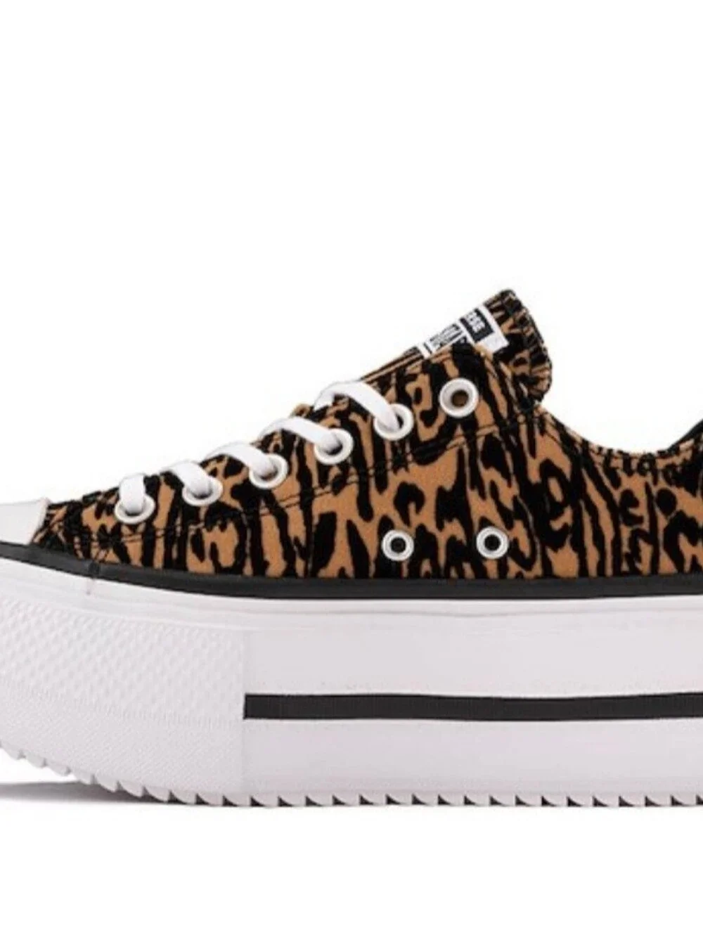 Converse All Stars  Leopard Print Double Stack Platform Low Top  Sneaker UNISEX - Picture 2 of 11